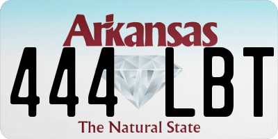 AR license plate 444LBT