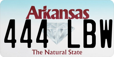 AR license plate 444LBW