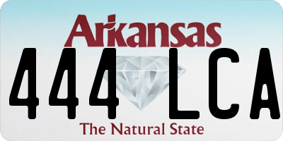 AR license plate 444LCA