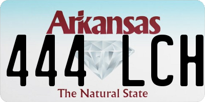 AR license plate 444LCH