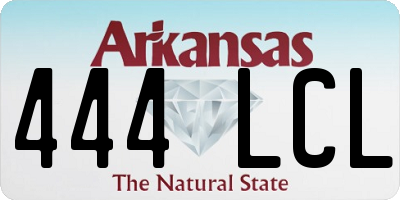 AR license plate 444LCL