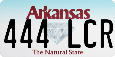 AR license plate 444LCR