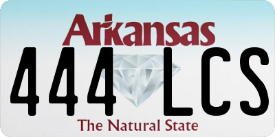 AR license plate 444LCS