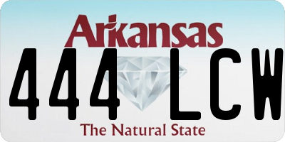 AR license plate 444LCW