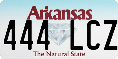 AR license plate 444LCZ