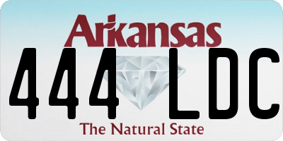 AR license plate 444LDC