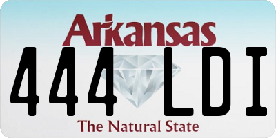 AR license plate 444LDI