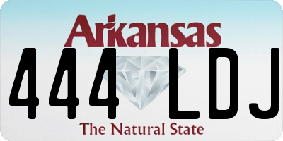 AR license plate 444LDJ