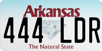 AR license plate 444LDR