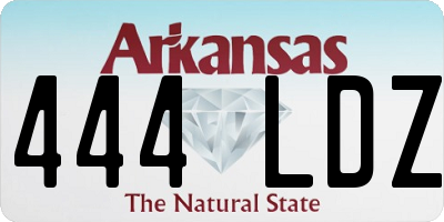 AR license plate 444LDZ