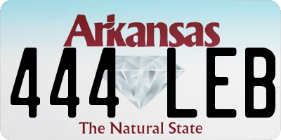AR license plate 444LEB