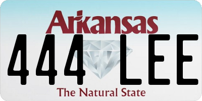 AR license plate 444LEE