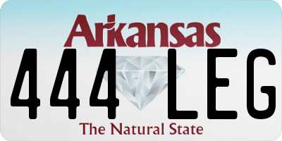 AR license plate 444LEG
