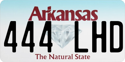 AR license plate 444LHD