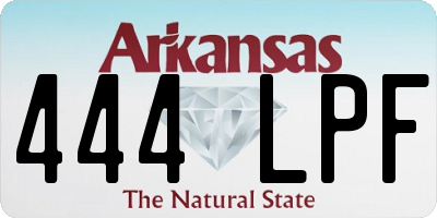 AR license plate 444LPF