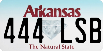 AR license plate 444LSB