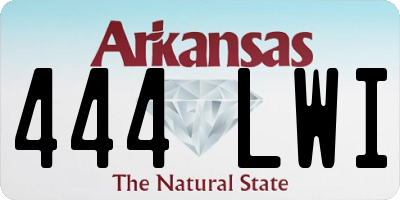 AR license plate 444LWI