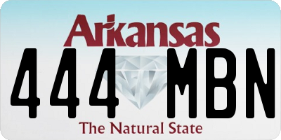 AR license plate 444MBN