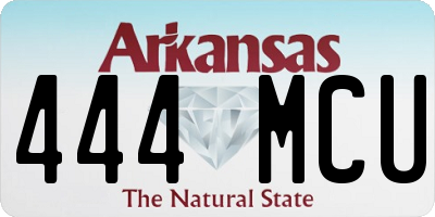 AR license plate 444MCU