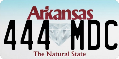 AR license plate 444MDC