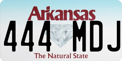 AR license plate 444MDJ