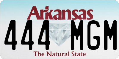 AR license plate 444MGM