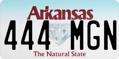 AR license plate 444MGN