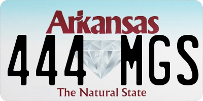 AR license plate 444MGS