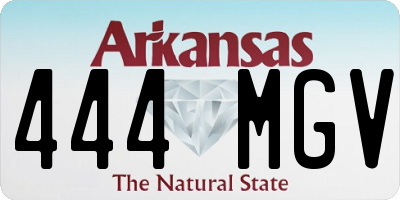 AR license plate 444MGV
