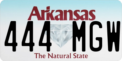 AR license plate 444MGW