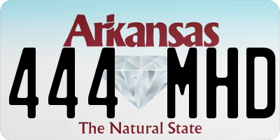AR license plate 444MHD