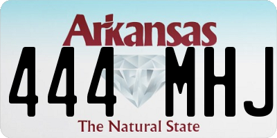 AR license plate 444MHJ