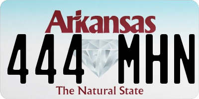 AR license plate 444MHN