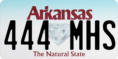 AR license plate 444MHS