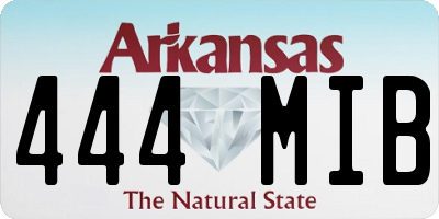 AR license plate 444MIB