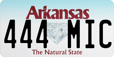 AR license plate 444MIC