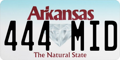 AR license plate 444MID
