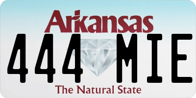 AR license plate 444MIE
