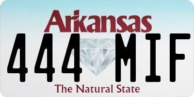 AR license plate 444MIF