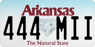 AR license plate 444MII