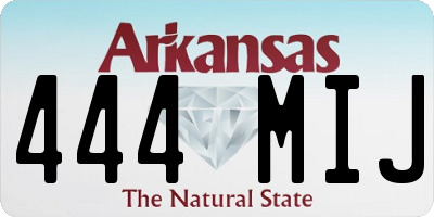 AR license plate 444MIJ