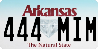 AR license plate 444MIM