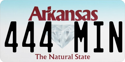AR license plate 444MIN
