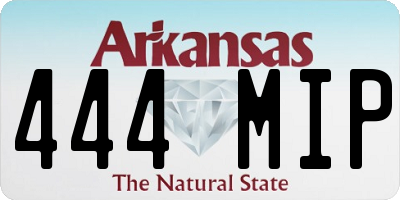AR license plate 444MIP