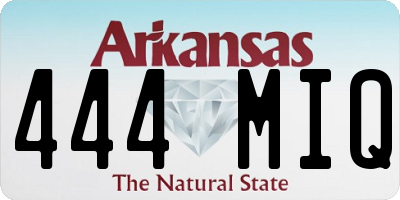 AR license plate 444MIQ