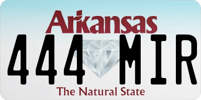 AR license plate 444MIR