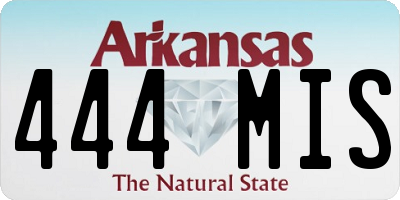 AR license plate 444MIS