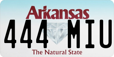 AR license plate 444MIU