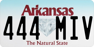 AR license plate 444MIV