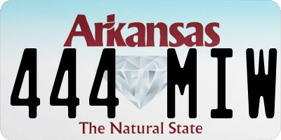 AR license plate 444MIW